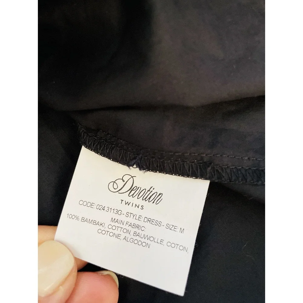 Devotion Twins Puff Sleeve Smocked Cinched Waist Mini Dress. Med. Made In Greece